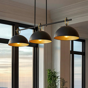 Urban Ambiance - Chandelier - UQL6061 Urban Loft Indoor Chandelier, 10.00''H x 44.25''W x 12.00''Dep, Matte Black Finish, Colton Collection - 
