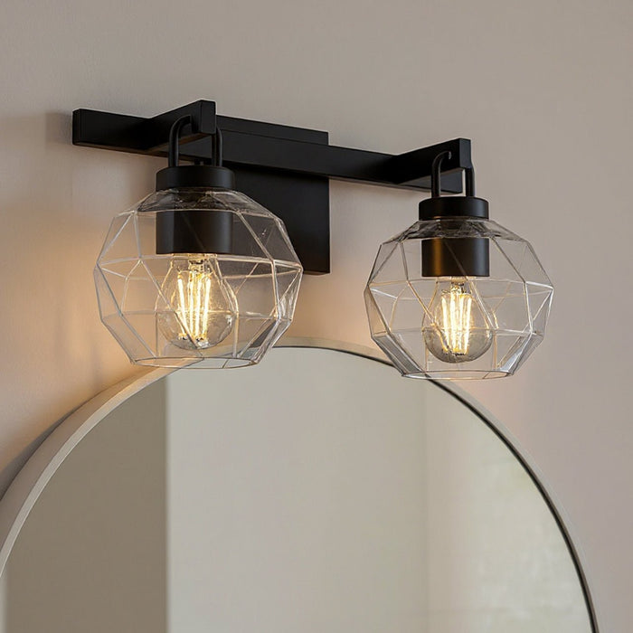 UQL6081 Cosmopolitan Indoor Bath Light, 8.25''H x 16.00''W x 7.50''Dep, Matte Black Finish, Delano Collection