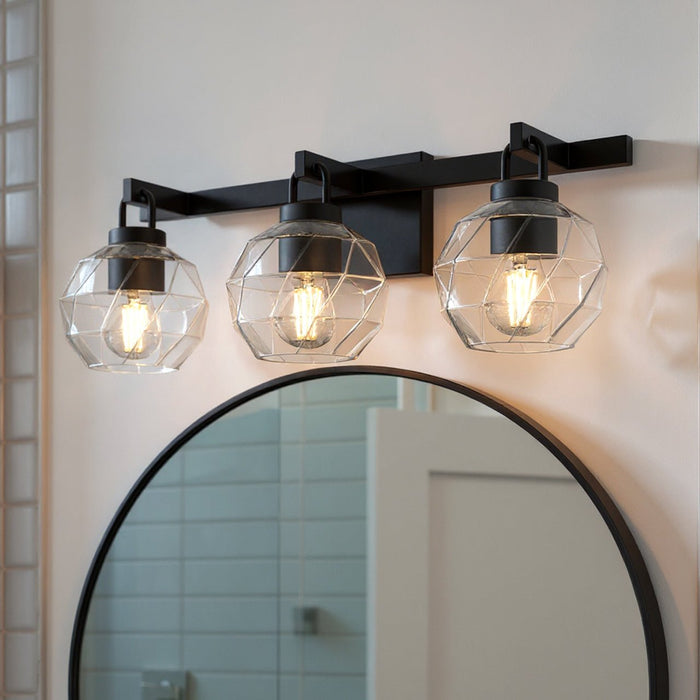 UQL6083 Cosmopolitan Indoor Bath Light, 8.25''H x 24.00''W x 7.50''Dep, Matte Black Finish, Delano Collection