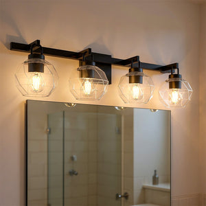 Urban Ambiance - Bath Light - UQL6085 Cosmopolitan Indoor Bath Light, 8.25''H x 32.00''W x 7.50''Dep, Matte Black Finish, Delano Collection - 