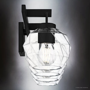 Urban Ambiance - Bath Light - UQL6085 Cosmopolitan Indoor Bath Light, 8.25''H x 32.00''W x 7.50''Dep, Matte Black Finish, Delano Collection - 
