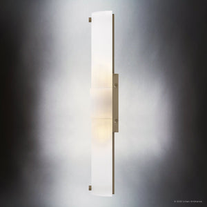 Urban Ambiance - Wall Sconce - UQL6111 Tuscan Indoor Wall Sconce, 22.00''H x 5.00''W x 3.50''Dep, Bronze Gold Finish, Milford Collection - 