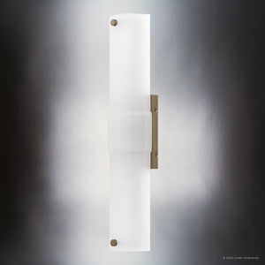 Urban Ambiance - Wall Sconce - UQL6111 Tuscan Indoor Wall Sconce, 22.00''H x 5.00''W x 3.50''Dep, Bronze Gold Finish, Milford Collection - 