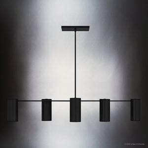 Urban Ambiance - Chandelier - UQL6115 Minimalist Indoor Chandelier, 9.00''H x 50.00''W x 21.00''Dep, Matte Black Finish, Glendora Collection - 