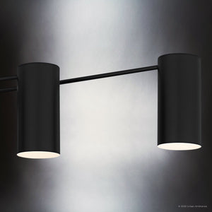 Urban Ambiance - Chandelier - UQL6115 Minimalist Indoor Chandelier, 9.00''H x 50.00''W x 21.00''Dep, Matte Black Finish, Glendora Collection - 