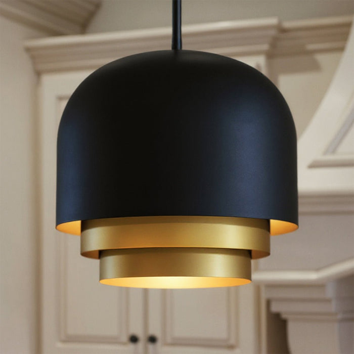 UQL6120 Glam Indoor Pendant, 11.50''H x 12.00''W x 12.00''Dep, Matte Black Finish, Joplin Collection