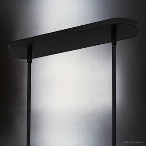 Urban Ambiance - Chandelier - UQL6131 Cosmopolitan Indoor Chandelier, 8.25''H x 42.00''W x 10.50''Dep, Matte Black Finish, Casselton Collection - 