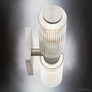 Urban Ambiance - Bath Light - UQL6160 Urban Loft Indoor Bath Light, 4.50''H x 23.50''W x 5.00''Dep, Brushed Nickel Finish, Burien Collection - 