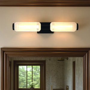 Urban Ambiance - Bath Light - UQL6161 Urban Loft Indoor Bath Light, 4.50''H x 23.50''W x 5.00''Dep, Matte Black Finish, Burien Collection - 