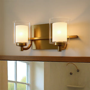 Urban Ambiance - Bath Light - UQL6200 Modern Indoor Bath Light, 6.00''H x 13.00''W x 6.25''Dep, Brushed Gold Finish, Napa Collection - 