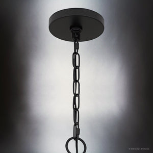 Urban Ambiance - Chandelier - UQL6211 Glam Indoor Chandelier, 35.00''H x 40.00''W x 40.00''Dep, Matte Black Finish, Caldwell Collection - 