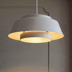 Urban Ambiance - Pendant - UQL6223 Contemporary Indoor Pendant, 14.00''H x 24.00''W x 24.00''Dep, Matte White Finish, Murray Collection - 