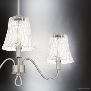 Urban Ambiance - Ceiling Light - UQL6230 Traditional Indoor Ceiling Light, 17.50''H x 21.75''W x 21.75''Dep, Brushed Nickel Finish, Parker Collection - 