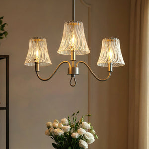 Urban Ambiance - Chandelier - UQL6232 Traditional Indoor Chandelier, 10.75''H x 21.75''W x 21.75''Dep, Brushed Nickel Finish, Parker Collection - 