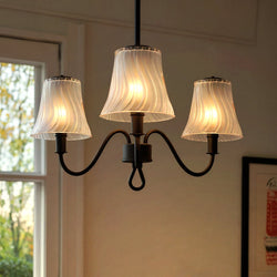 Urban Ambiance - Chandelier - UQL6233 Traditional Indoor Chandelier, 10.75''H x 21.75''W x 21.75''Dep, Matte Black Finish, Parker Collection - 
