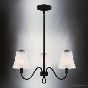 Urban Ambiance - Chandelier - UQL6233 Traditional Indoor Chandelier, 10.75''H x 21.75''W x 21.75''Dep, Matte Black Finish, Parker Collection - 