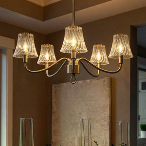 Urban Ambiance - Chandelier - UQL6234 Traditional Indoor Chandelier, 11.50''H x 29.50''W x 29.50''Dep, Brushed Nickel Finish, Parker Collection - 