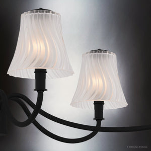 Urban Ambiance - Chandelier - UQL6237 Traditional Indoor Chandelier, 12.00''H x 44.00''W x 26.25''Dep, Matte Black Finish, Parker Collection - 
