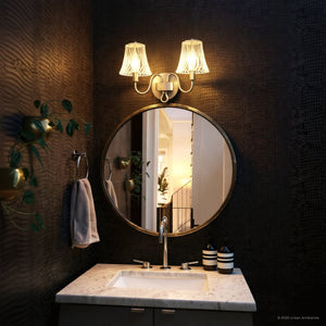 Urban Ambiance - Bath Light - UQL6238 Traditional Indoor Bath Light, 11.00''H x 15.50''W x 6.75''Dep, Brushed Nickel Finish, Parker Collection - 