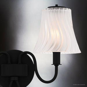 Urban Ambiance - Bath Light - UQL6239 Traditional Indoor Bath Light, 11.00''H x 15.50''W x 6.75''Dep, Matte Black Finish, Parker Collection - 