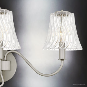 Urban Ambiance - Bath Light - UQL6240 Traditional Indoor Bath Light, 11.00''H x 23.00''W x 8.75''Dep, Brushed Nickel Finish, Parker Collection - 