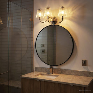 Urban Ambiance - Bath Light - UQL6240 Traditional Indoor Bath Light, 11.00''H x 23.00''W x 8.75''Dep, Brushed Nickel Finish, Parker Collection - 