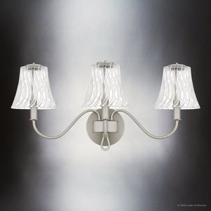 Urban Ambiance - Bath Light - UQL6240 Traditional Indoor Bath Light, 11.00''H x 23.00''W x 8.75''Dep, Brushed Nickel Finish, Parker Collection - 
