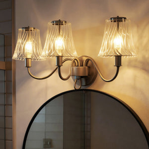 Urban Ambiance - Bath Light - UQL6240 Traditional Indoor Bath Light, 11.00''H x 23.00''W x 8.75''Dep, Brushed Nickel Finish, Parker Collection - 