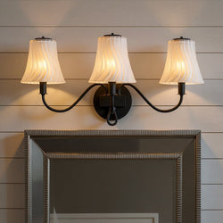 Urban Ambiance - Bath Light - UQL6241 Traditional Indoor Bath Light, 11.00''H x 23.00''W x 8.75''Dep, Matte Black Finish, Parker Collection - 