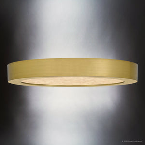 Urban Ambiance - Ceiling Light - UQL6250 Minimalist Indoor Ceiling Light, 1.00''H x 7.50''W x 7.50''Dep, Brushed Gold Finish, Alice Collection - 