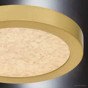 Urban Ambiance - Ceiling Light - UQL6250 Minimalist Indoor Ceiling Light, 1.00''H x 7.50''W x 7.50''Dep, Brushed Gold Finish, Alice Collection - 