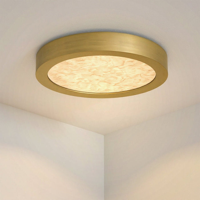 UQL6250 Minimalist Indoor Ceiling Light, 1.00''H x 7.50''W x 7.50''Dep, Brushed Gold Finish, Alice Collection