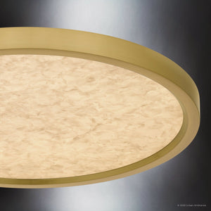 Urban Ambiance - Ceiling Light - UQL6252 Minimalist Indoor Ceiling Light, 1.00''H x 15.00''W x 15.00''Dep, Brushed Gold Finish, Alice Collection - 
