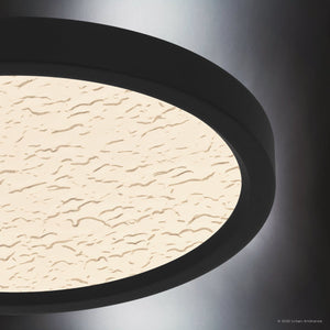 Urban Ambiance - Ceiling Light - UQL6255 Minimalist Indoor Ceiling Light, 1.00''H x 11.00''W x 11.00''Dep, Earth Black Finish, Alice Collection - 