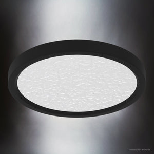 Urban Ambiance - Ceiling Light - UQL6255 Minimalist Indoor Ceiling Light, 1.00''H x 11.00''W x 11.00''Dep, Earth Black Finish, Alice Collection - 