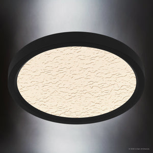 Urban Ambiance - Ceiling Light - UQL6255 Minimalist Indoor Ceiling Light, 1.00''H x 11.00''W x 11.00''Dep, Earth Black Finish, Alice Collection - 