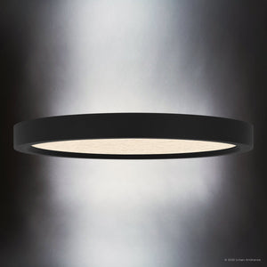 Urban Ambiance - Ceiling Light - UQL6255 Minimalist Indoor Ceiling Light, 1.00''H x 11.00''W x 11.00''Dep, Earth Black Finish, Alice Collection - 