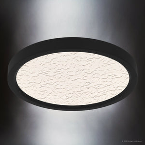Urban Ambiance - Ceiling Light - UQL6255 Minimalist Indoor Ceiling Light, 1.00''H x 11.00''W x 11.00''Dep, Earth Black Finish, Alice Collection - 