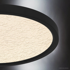 Urban Ambiance - Ceiling Light - UQL6256 Minimalist Indoor Ceiling Light, 1.00''H x 15.00''W x 15.00''Dep, Earth Black Finish, Alice Collection - 
