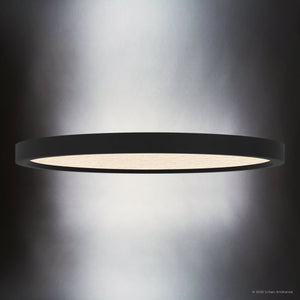 Urban Ambiance - Ceiling Light - UQL6256 Minimalist Indoor Ceiling Light, 1.00''H x 15.00''W x 15.00''Dep, Earth Black Finish, Alice Collection - 