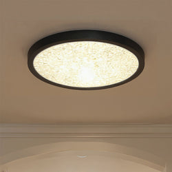 Urban Ambiance - Ceiling Light - UQL6256 Minimalist Indoor Ceiling Light, 1.00''H x 15.00''W x 15.00''Dep, Earth Black Finish, Alice Collection - 
