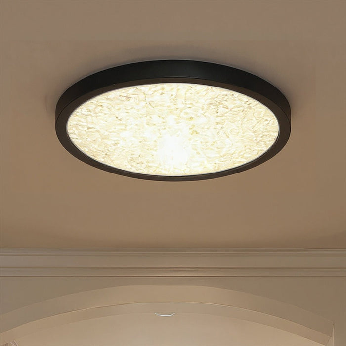 UQL6256 Minimalist Indoor Ceiling Light, 1.00''H x 15.00''W x 15.00''Dep, Earth Black Finish, Alice Collection