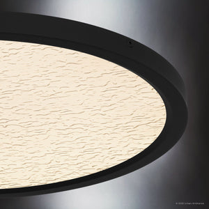 Urban Ambiance - Ceiling Light - UQL6257 Minimalist Indoor Ceiling Light, 1.00''H x 20.00''W x 20.00''Dep, Earth Black Finish, Alice Collection - 