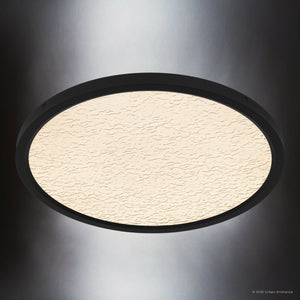 Urban Ambiance - Ceiling Light - UQL6257 Minimalist Indoor Ceiling Light, 1.00''H x 20.00''W x 20.00''Dep, Earth Black Finish, Alice Collection - 