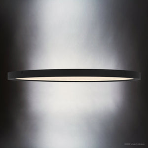 Urban Ambiance - Ceiling Light - UQL6257 Minimalist Indoor Ceiling Light, 1.00''H x 20.00''W x 20.00''Dep, Earth Black Finish, Alice Collection - 