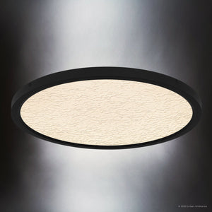 Urban Ambiance - Ceiling Light - UQL6257 Minimalist Indoor Ceiling Light, 1.00''H x 20.00''W x 20.00''Dep, Earth Black Finish, Alice Collection - 