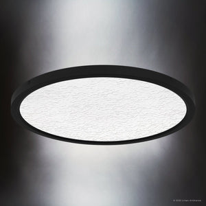 Urban Ambiance - Ceiling Light - UQL6257 Minimalist Indoor Ceiling Light, 1.00''H x 20.00''W x 20.00''Dep, Earth Black Finish, Alice Collection - 