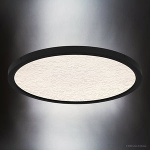 Urban Ambiance - Ceiling Light - UQL6257 Minimalist Indoor Ceiling Light, 1.00''H x 20.00''W x 20.00''Dep, Earth Black Finish, Alice Collection - 