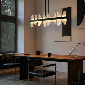 Urban Ambiance - Chandelier - UQL6260 Modern Indoor Chandelier, 13.75''H x 42.00''W x 4.75''Dep, Matte Black Finish, Salina Collection - 