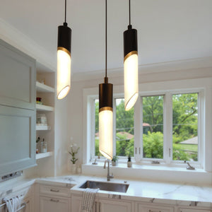 Urban Ambiance - Pendant - UQL6271 Luxe Industrial Indoor Pendant, 13.75''H x 10.00''W x 10.00''Dep, Matte Black Finish, Azusa Collection - 